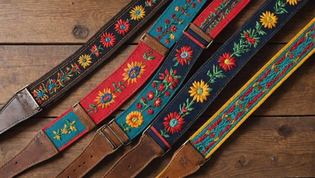 Sangles de guitare brodées : pour une touche personnelle et unique