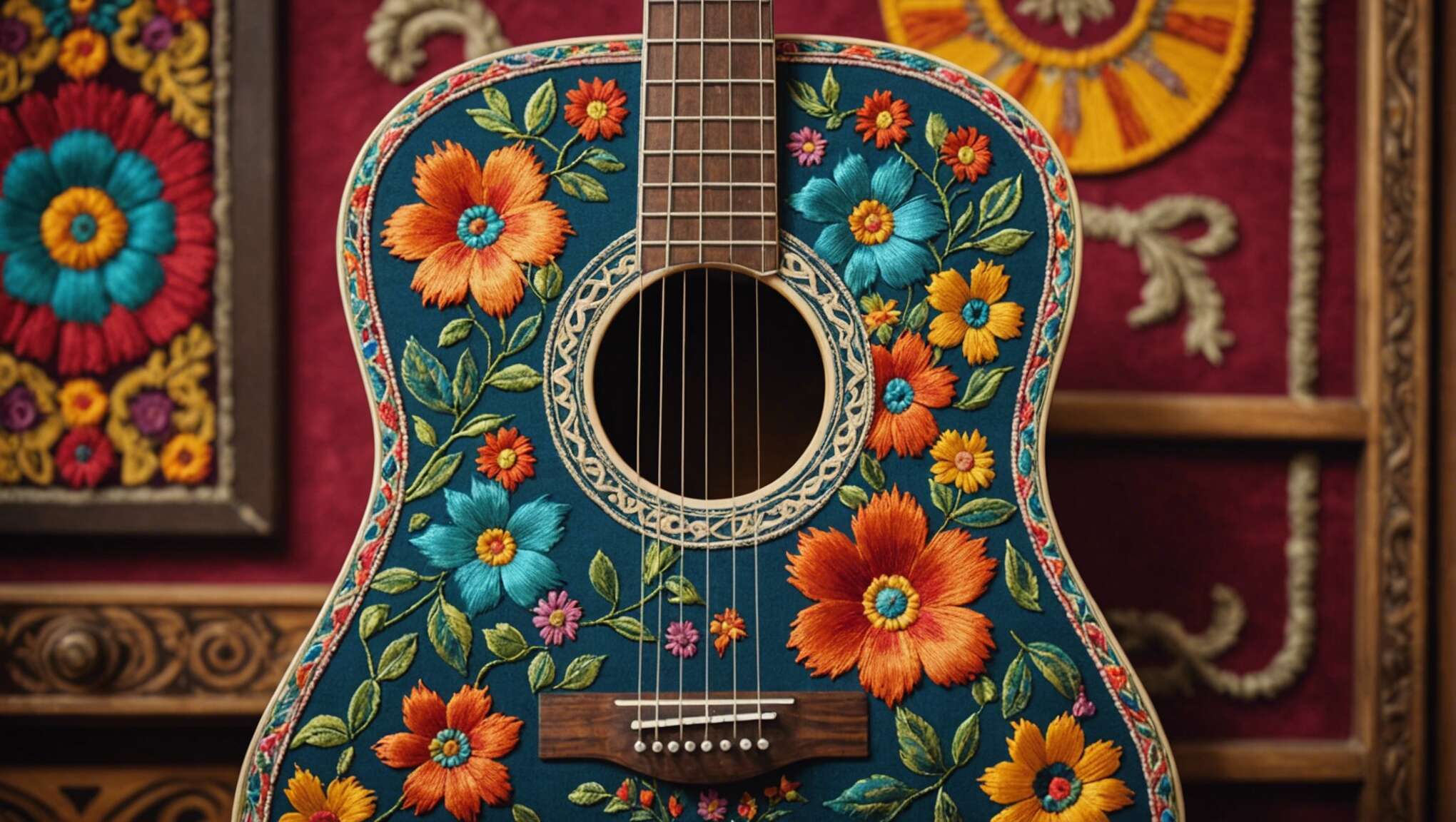 L'art de personnaliser sa guitare : les sangles brodées