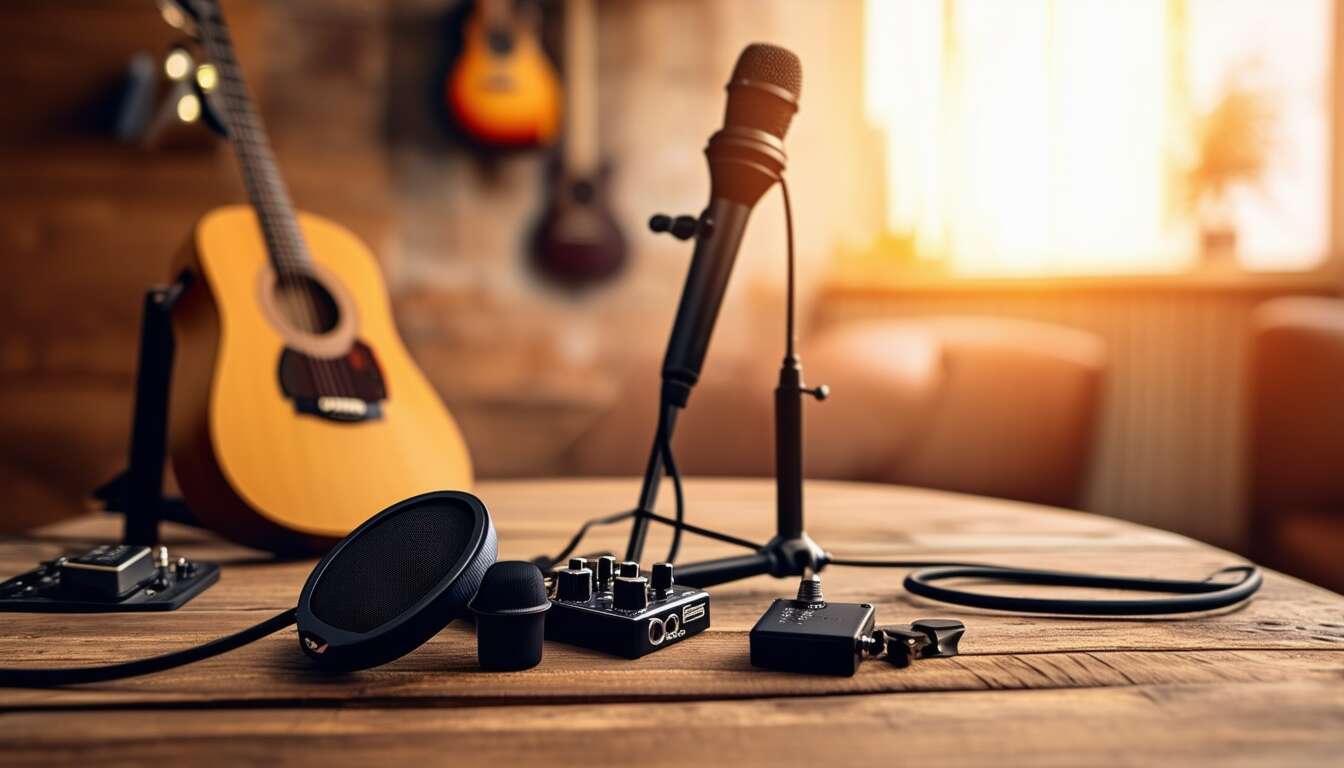 Accessoires indispensables accompagnant votre microphone de guitare