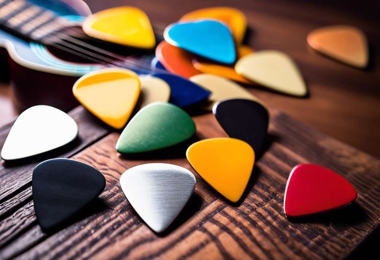 Influences du type de médiator sur le son et le confort de jeu