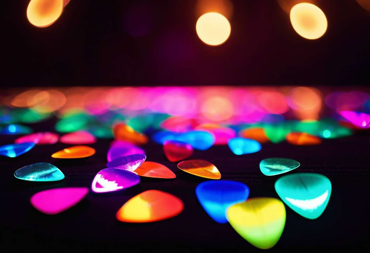 Médiators luminescents : ajoutez une touche visuelle à vos performances live