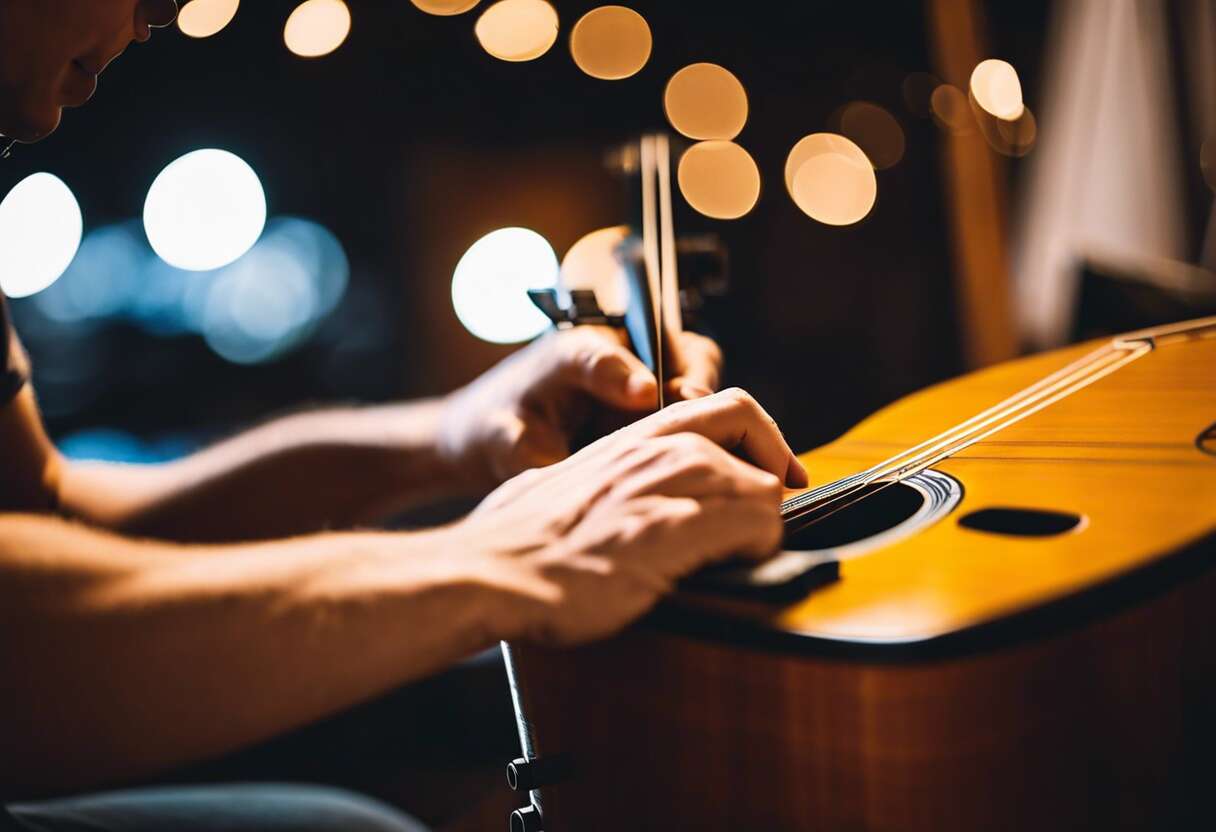 Procédure pour installer les cordes aiguës en nylon