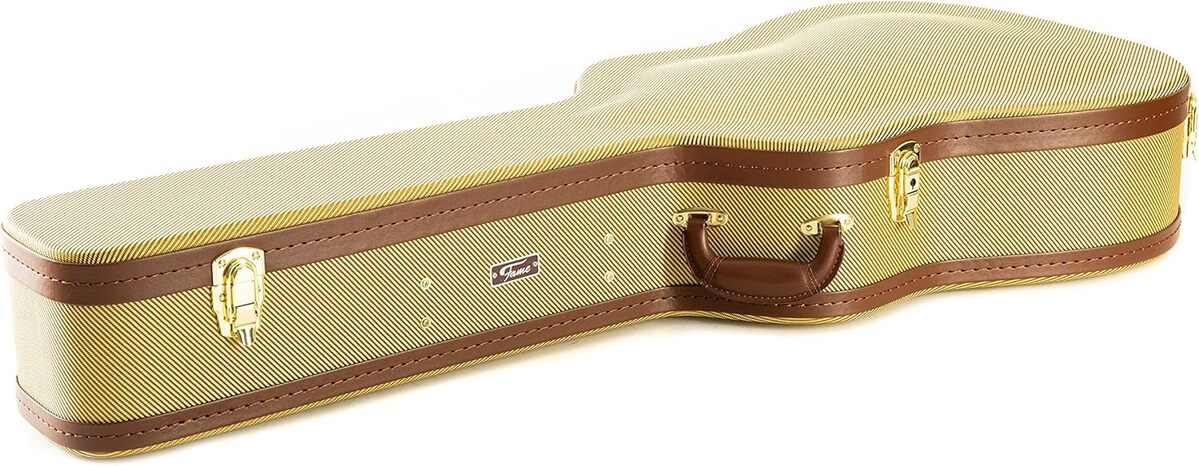 Test Étui Fame Hard-Case Tweed pour Guitares Acoustiques