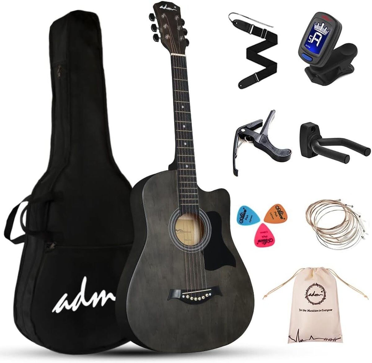 Test guitare acoustique ADM 38" : idéale pour débutants