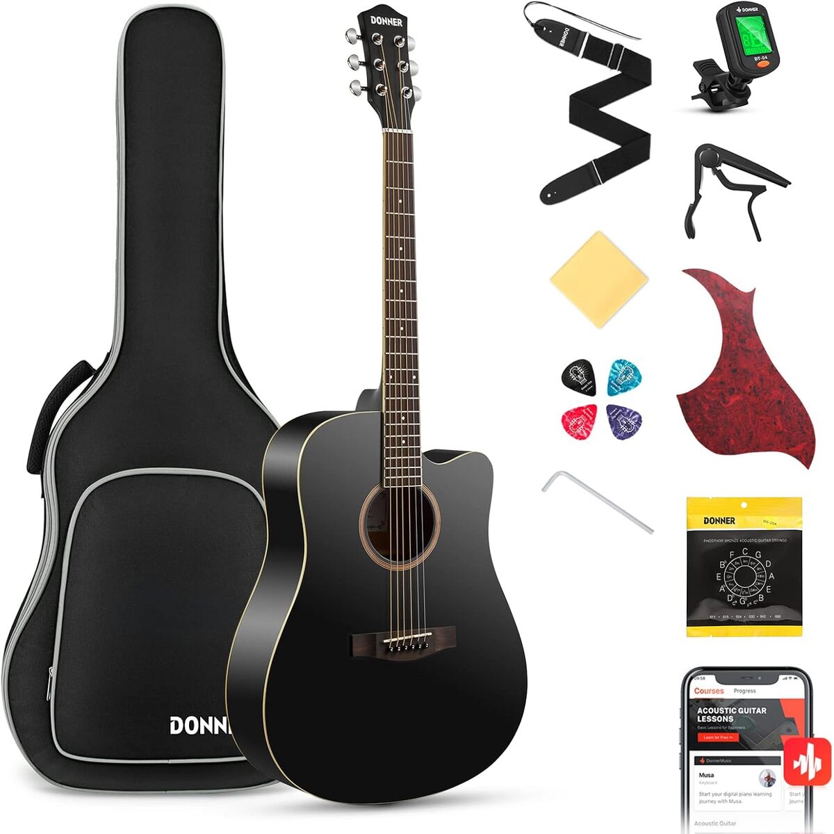 Test Donner Guitare Acoustique 4/4 : l'avis sur ce kit complet pour débutants