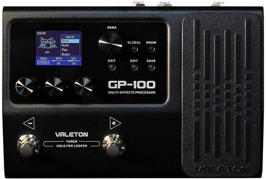 Test GP-100 : pédale Multi Effets Valeton et Modélisation d'Amplis