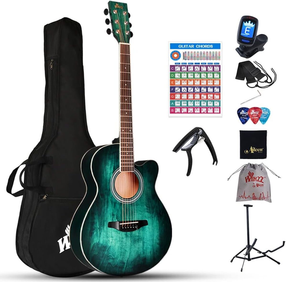 Test : winzz guitare acoustique 40" pour débutants