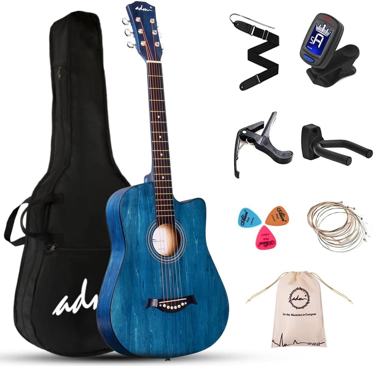 Test : aDM guitare acoustique 38 pouces, idéale pour débutants