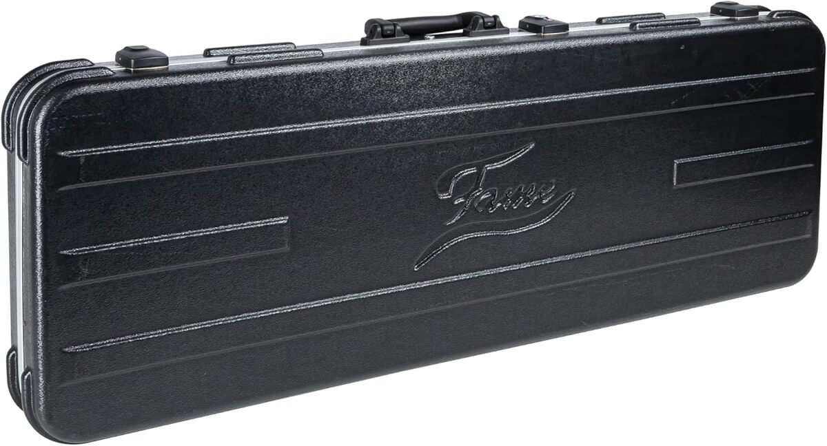 Test de l'étui Fame Hard-Case ABS Pinstripe pour guitares électriques