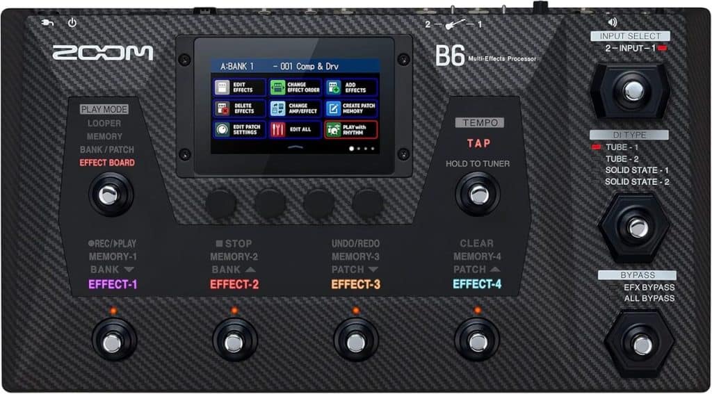 Test du Zoom B6 : pédalier multieffet pour basse