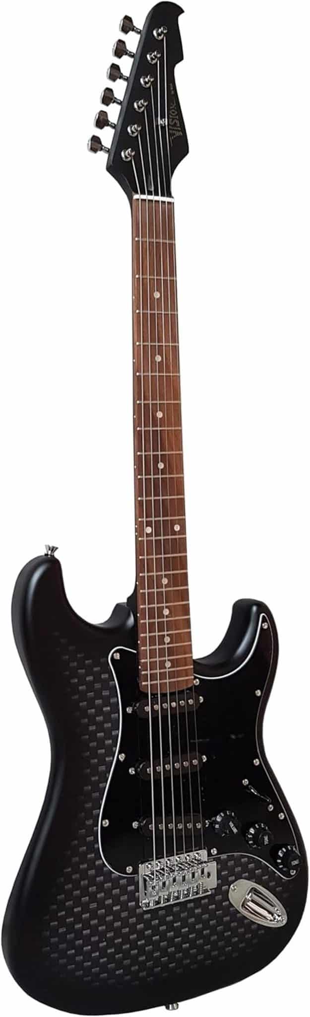 Test : guitare électrique MSA 4/4 noir mat avec tremolo et singlecoil