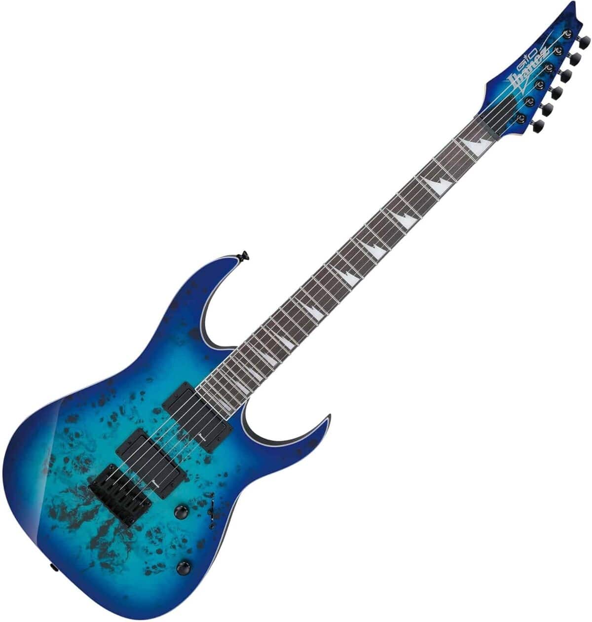 Test : ibanez GRGR221PA-AQB, une guitare électrique au look éclatant