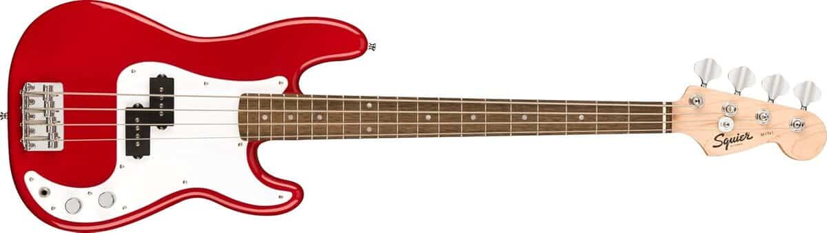 Test de la guitare basse Squier Mini Precision rouge Dakota