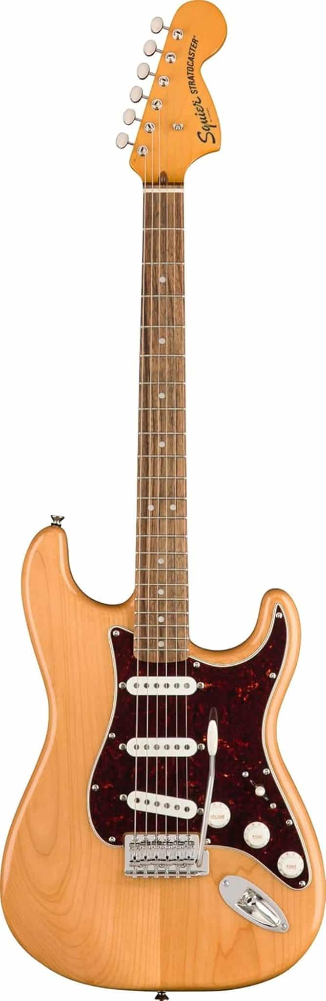 Test de la Squier by Fender Classic Vibe '70s Stratocaster, natural