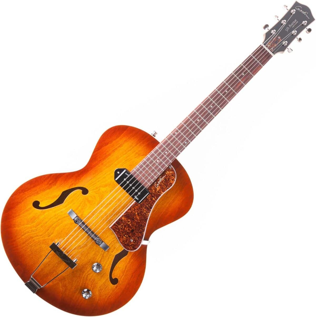Test de la Godin 5th Avenue Kingpin P90 : guitare jazz électro-acoustique