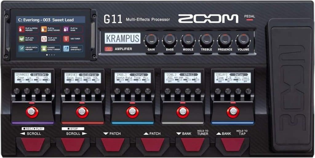 Test du Zoom G11 : pédalier multieffets avec écran tactile
