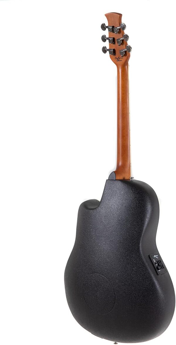 Applause Elite AE44-5S Guitare électro-acoustique, à profondeur de corps moyenne et pan coupé, satinée noire