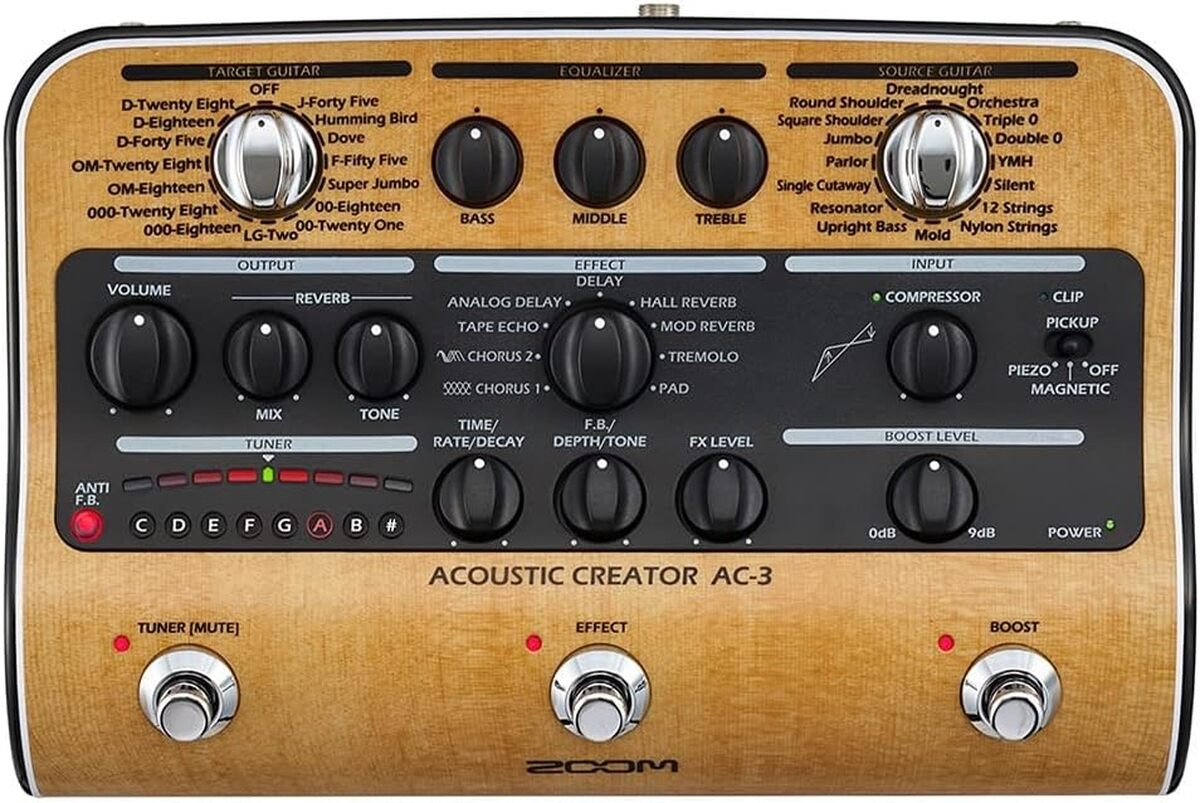Test de la di-box et pédale Zoom AC-3 pour guitare acoustique