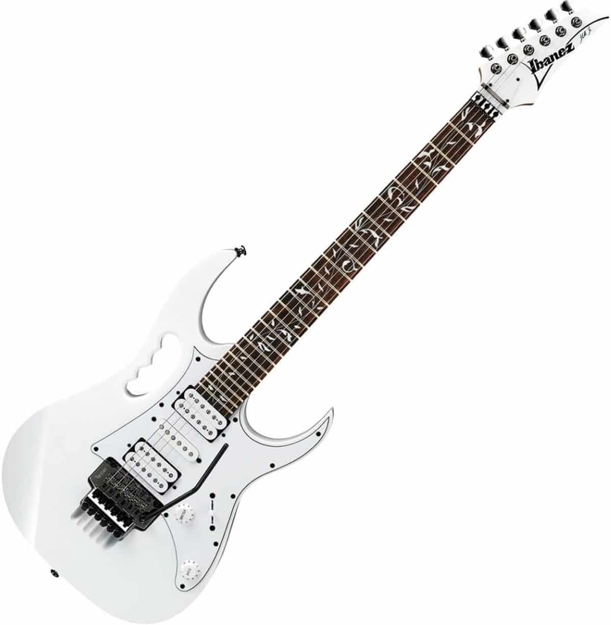 Test Ibanez Jemjr : guitare électrique white