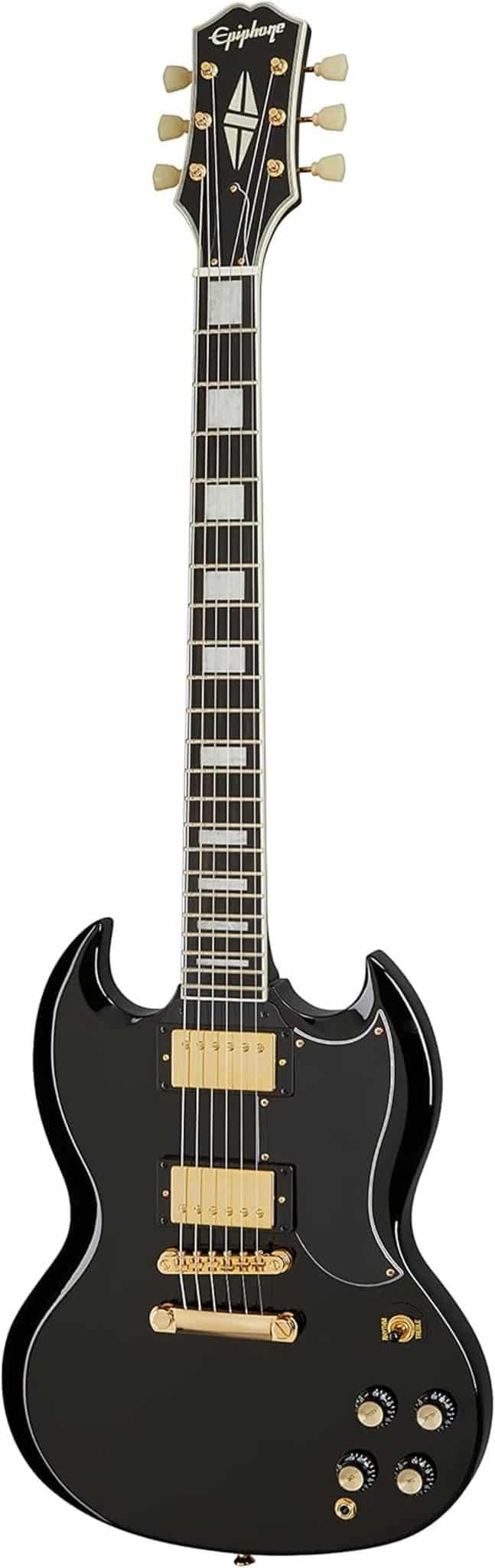 Test Epiphone SG Custom Ebony - double pan coupé parfait !