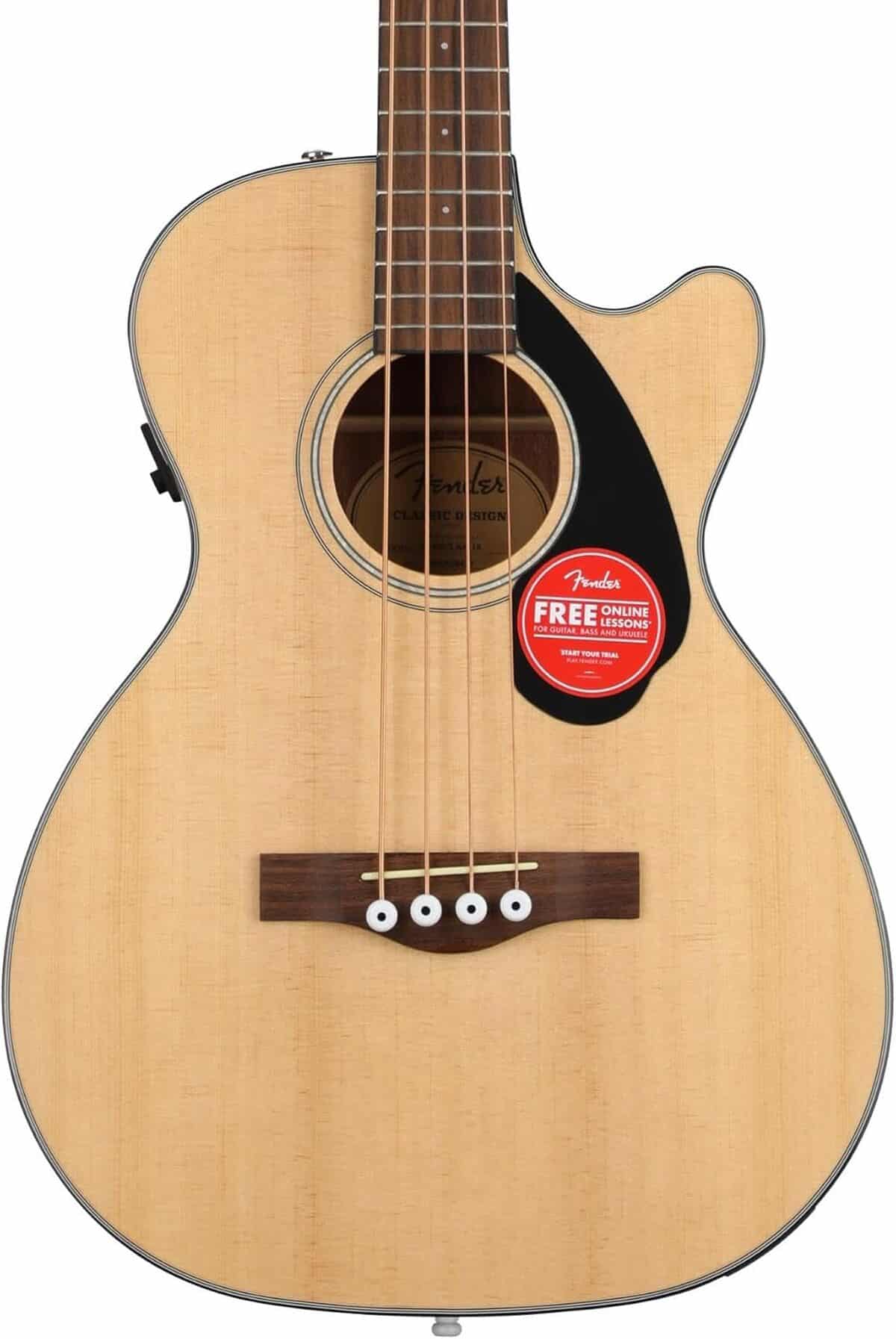 Test : fender CB-60SCE Bass naturelle, touche laurel et cours inclus