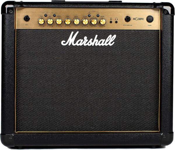 Marshall MG30GFX Amplificateur Combo Guitare avec FX intégré, amplificateur d'entraînement adapté à la Guitare électrique – Noir et doré