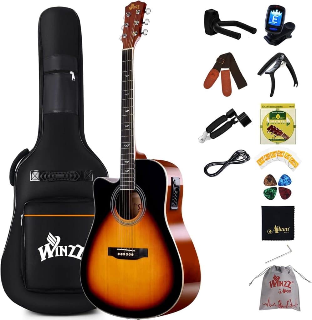 Test : guitare électro-acoustique Winzz pour gaucher