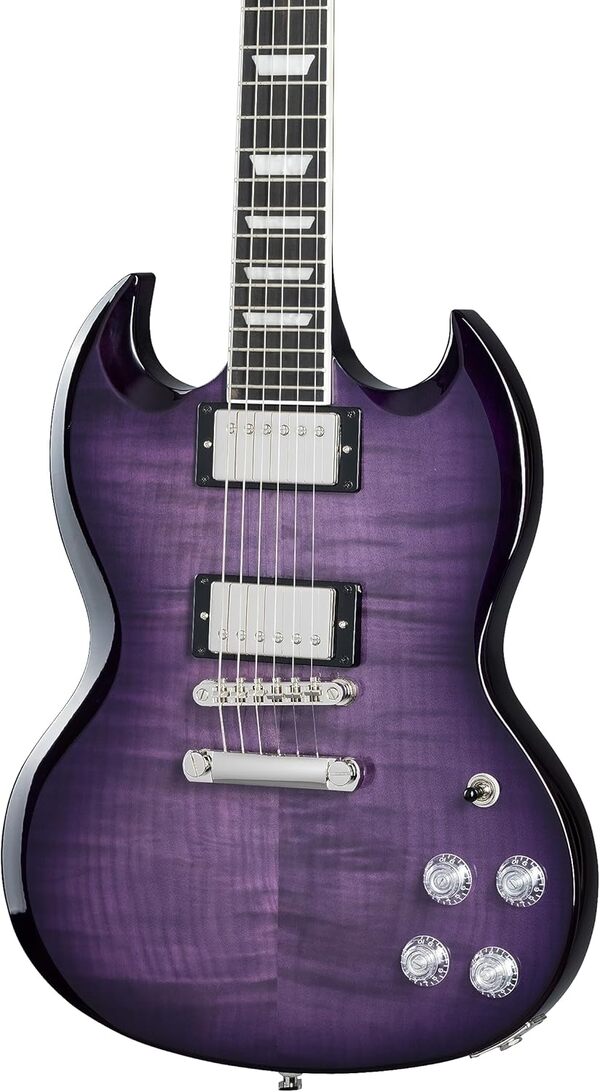 SG Modern Figured Purple Burst + Housse