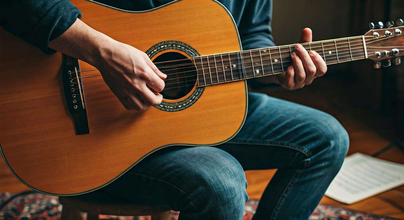 L’art du fingerpicking sur une guitare 12 cordes
