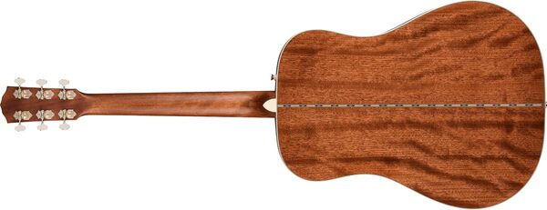 Fender PD-220E Dreadnought Guitare Acoustique, Touche en Ovangkol, Naturel, incluant une Housse Rigide pour Guitare