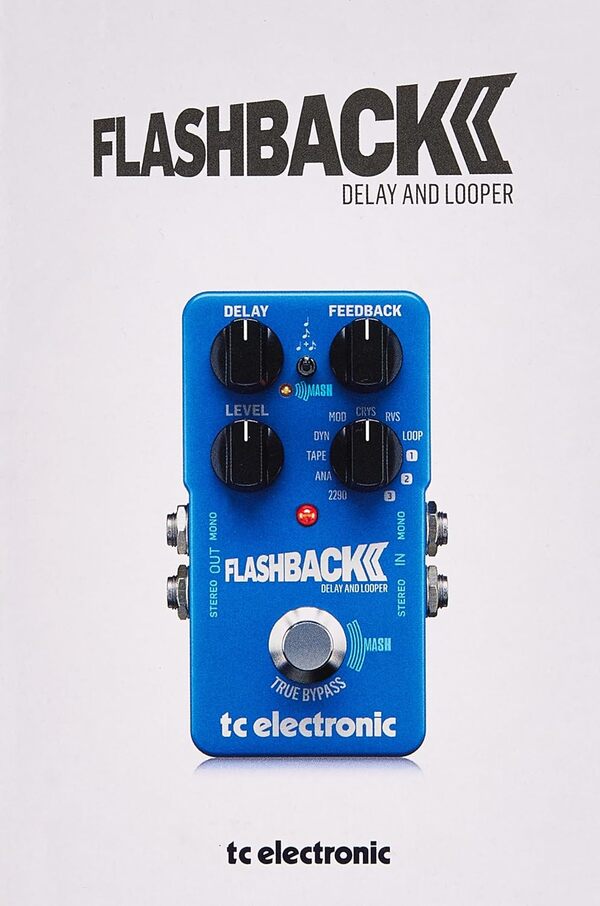 TC Electronic FLASHBACK 2 DELAY Légendaire Pédale de Delay avec Footswitch MASH innovant, Effet Crystal Delay et Technologie TonePrint Intégrée