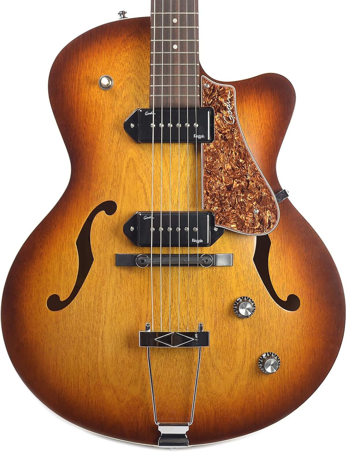 Test de la guitare 5th Avenue CW Kingpin II P90 Cognac Burst