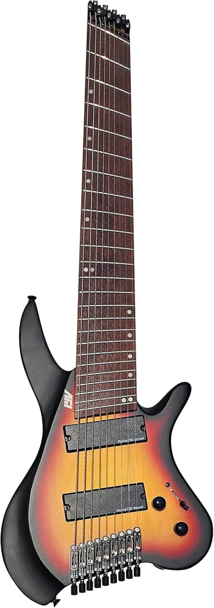 Test de la guitare électrique IYV ISHLFF9-550 SB à 9 cordes