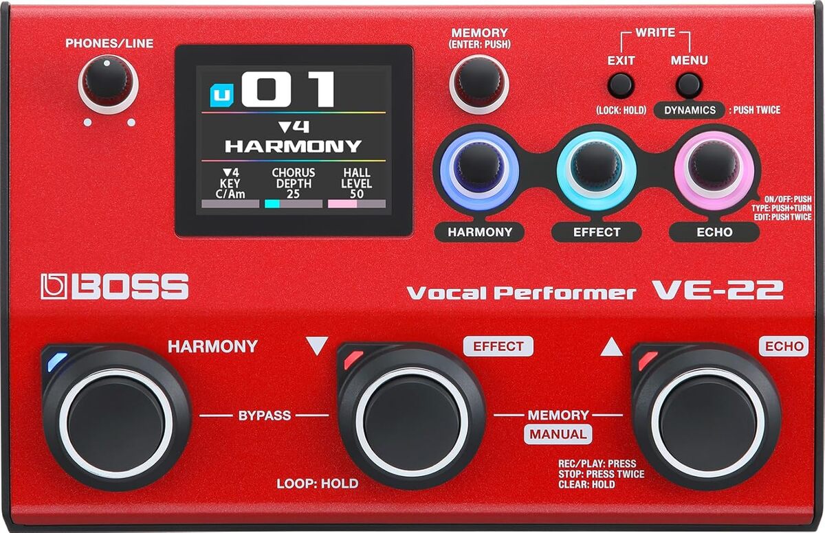 Test de la pédale looper Boss VE-22 : effets vocaux au top