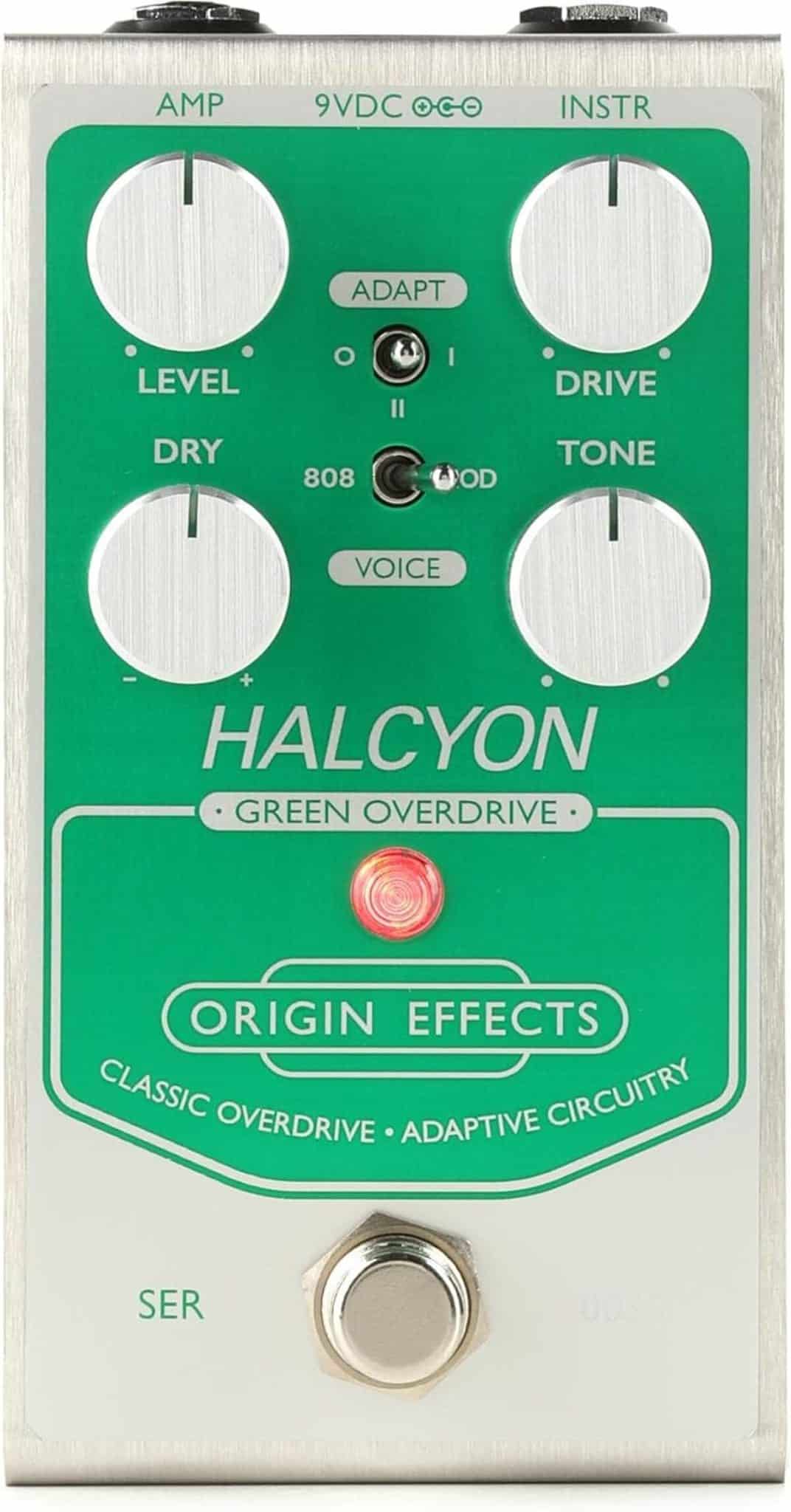 Test du pédalier Origin Effects Halcyon Green Overdrive