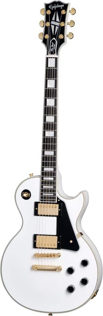 Test Epiphone Les Paul Custom Alpine White : guitare électrique élégante