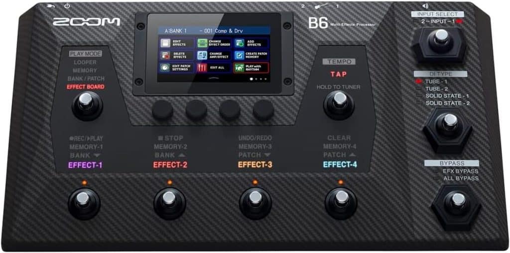 Test : processeur multi-effets Zoom B6 pour basse en version britannique