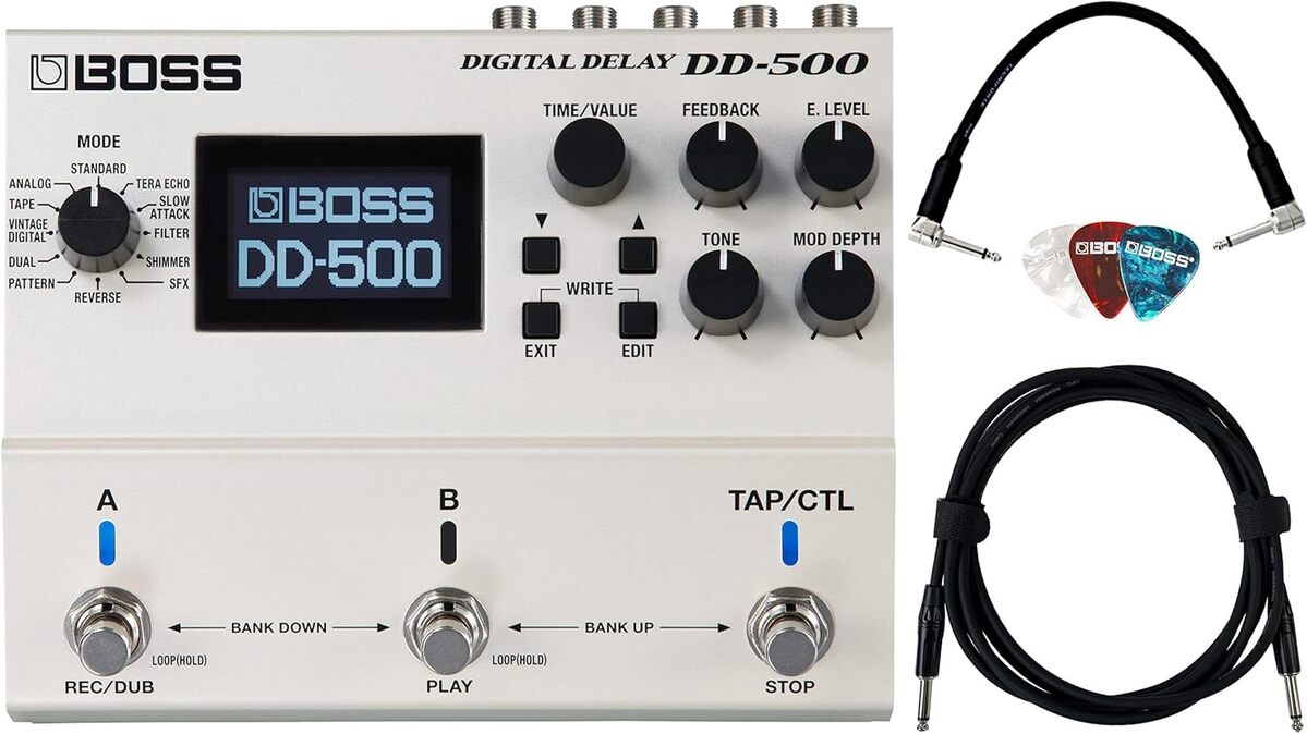 Test : boss DD-500 ensemble délai numérique et accessoires