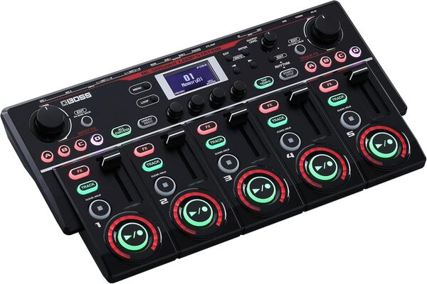 BOSS Loop Station RC-505MKII - Le Looper de table de référence, mis à jour & CAHAYA Pied de Microphone au Sol Mobile 2 en 1 Trépied en Métal avec Deux Clips Différents Réglable et Pliable Support