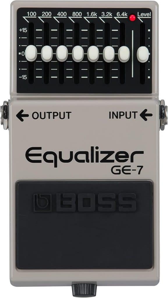 Test de la pédale equalizer GE-7 BOSS : 7 curseurs compacts