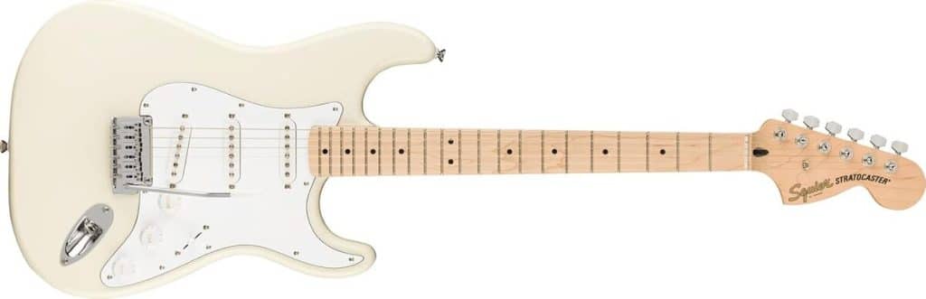 Test : guitare électrique Squier Affinity Series MN blanche olympique