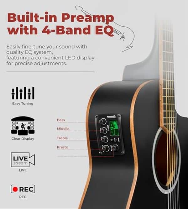 Découvrez notre test complet du kit guitare Vangoa 3/4 acoustique électrique : un instrument parfait pour les débutants, alliant confort et qualité sonore.