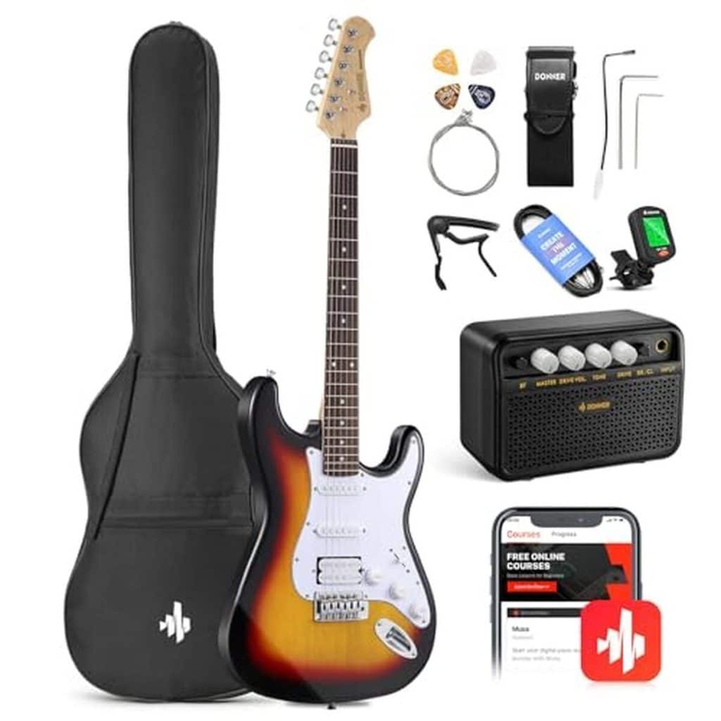 Test kit guitare Donner DST100 : complet et idéal pour débutants
