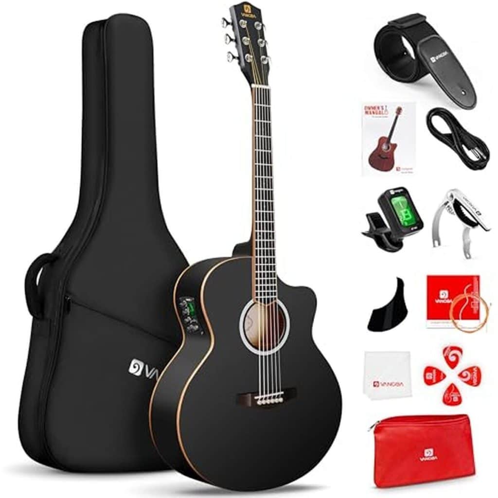 Test : kit guitare Vangoa 3/4 acoustique électrique pour débutants