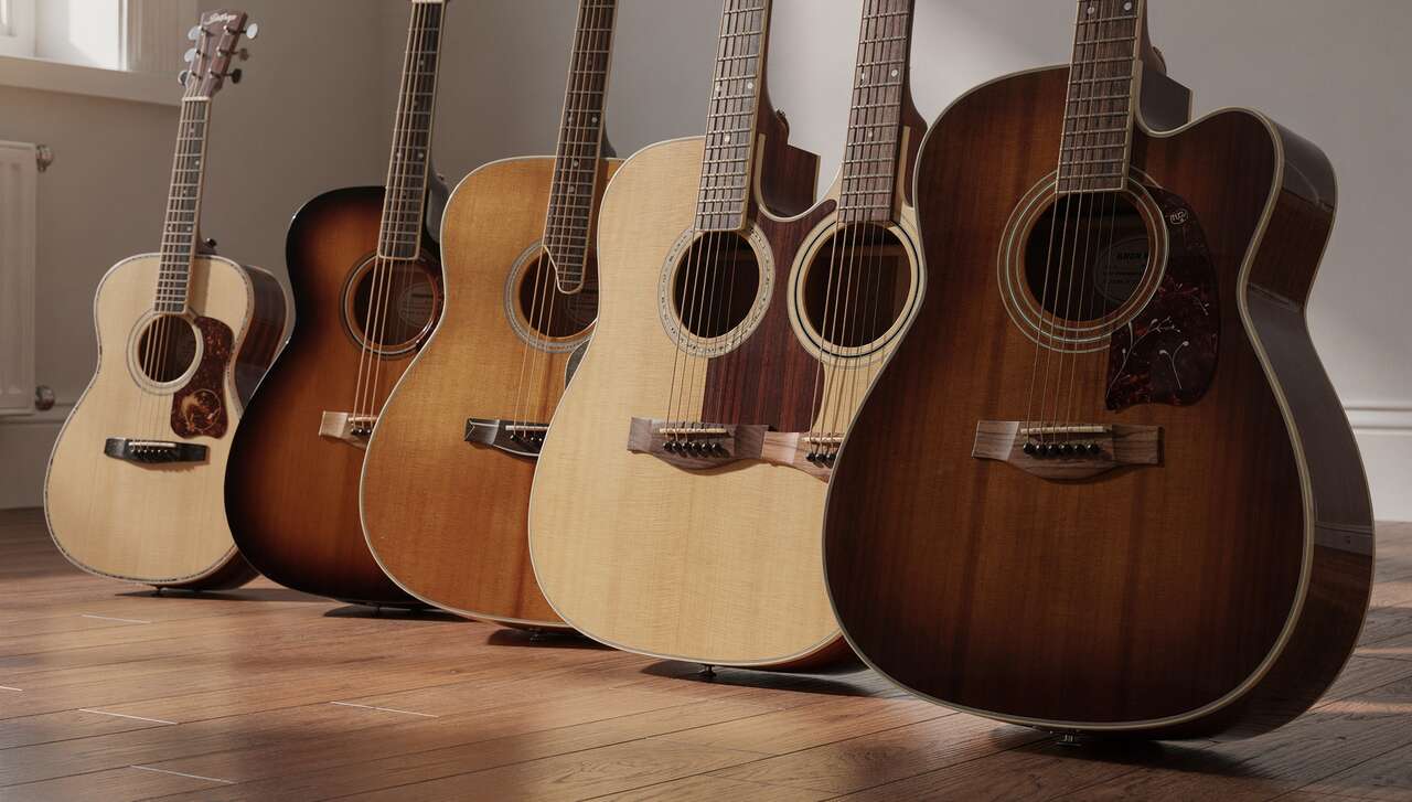 Formes de guitares acoustiques : guide complet