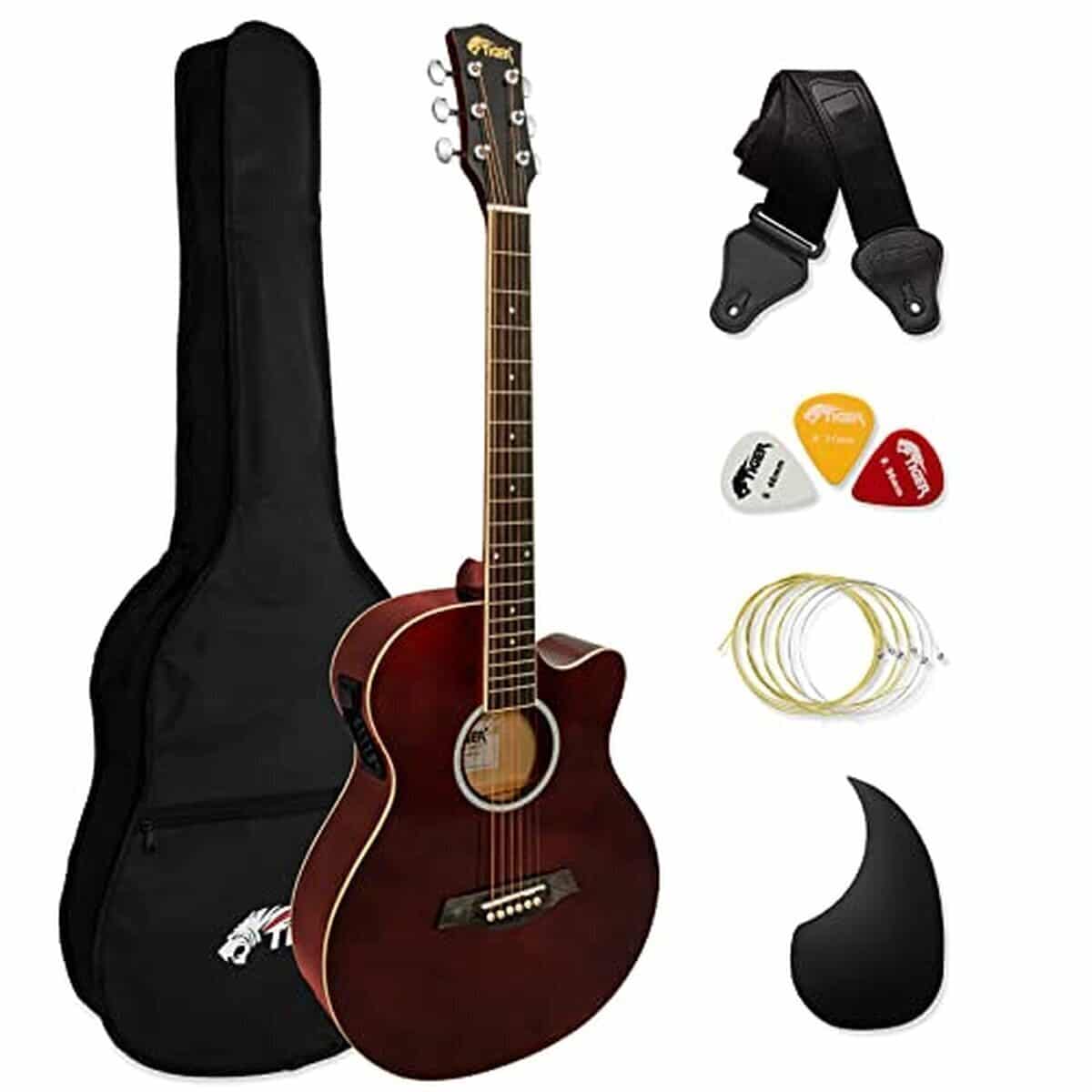 Test de la guitare Tiger ACG4-RD rouge pour débutants