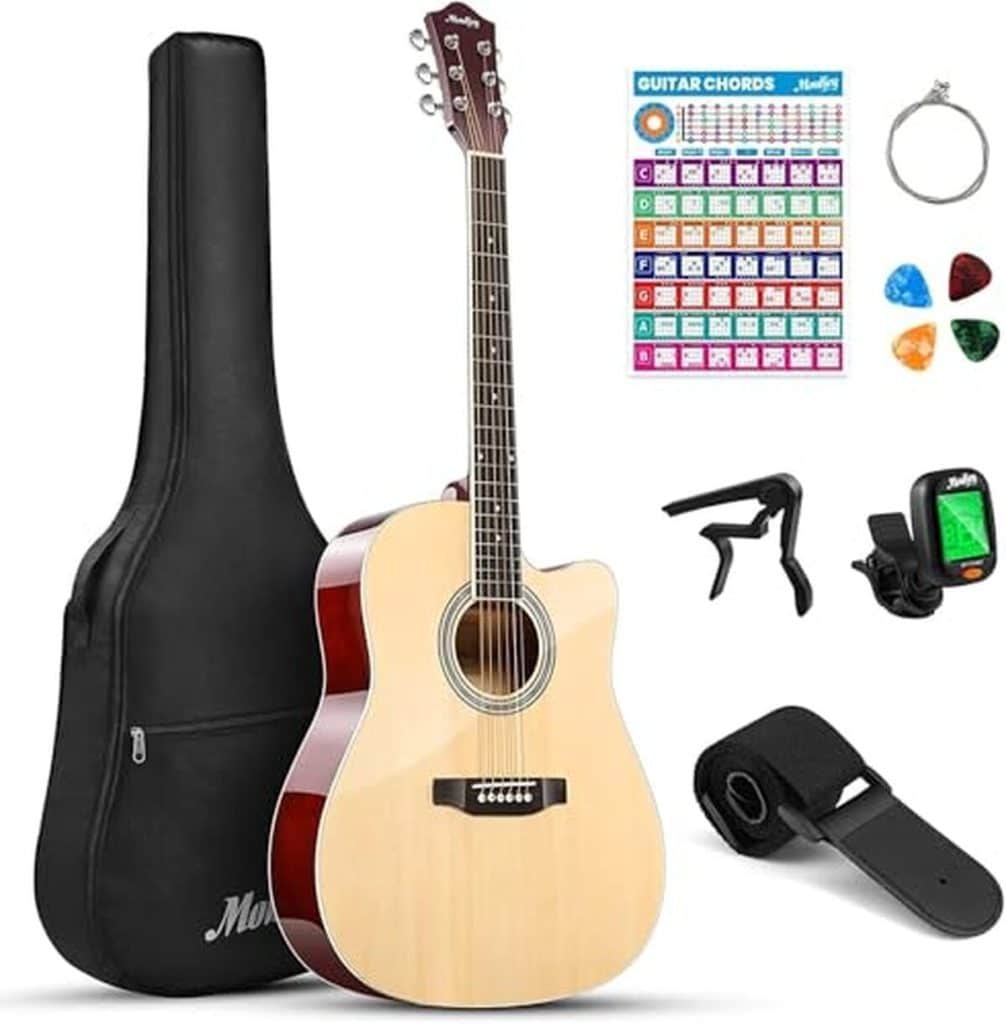 Test : guitare acoustique Moukey 4/4 pour débutants et adultes