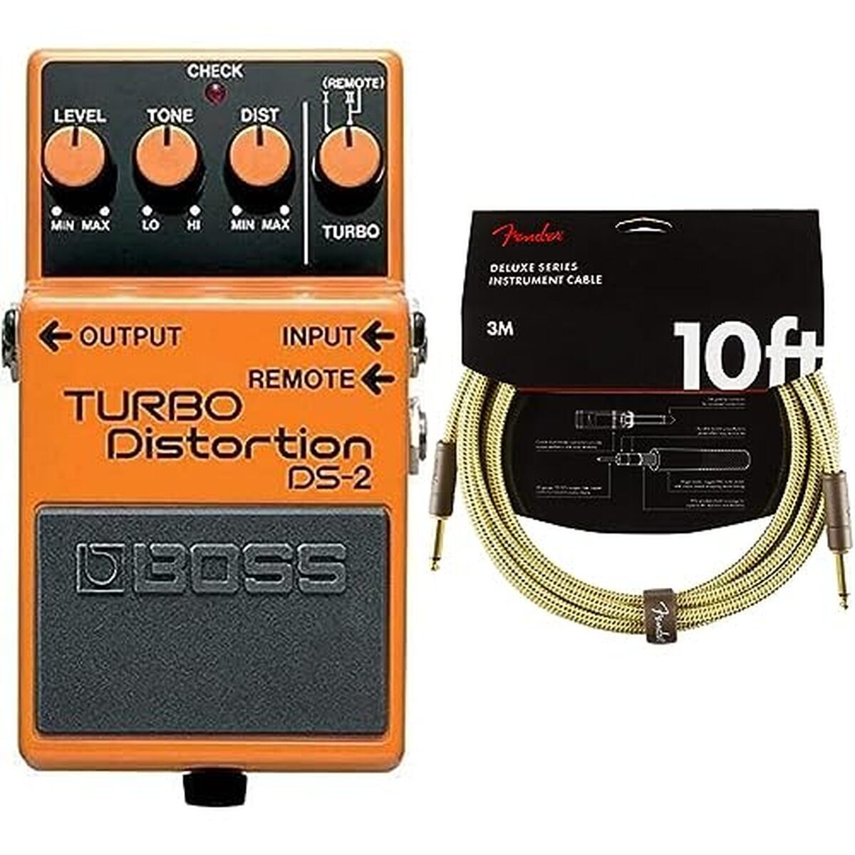 Test : pédale BOSS DS-2 Turbo Distortion & câble Fender Deluxe