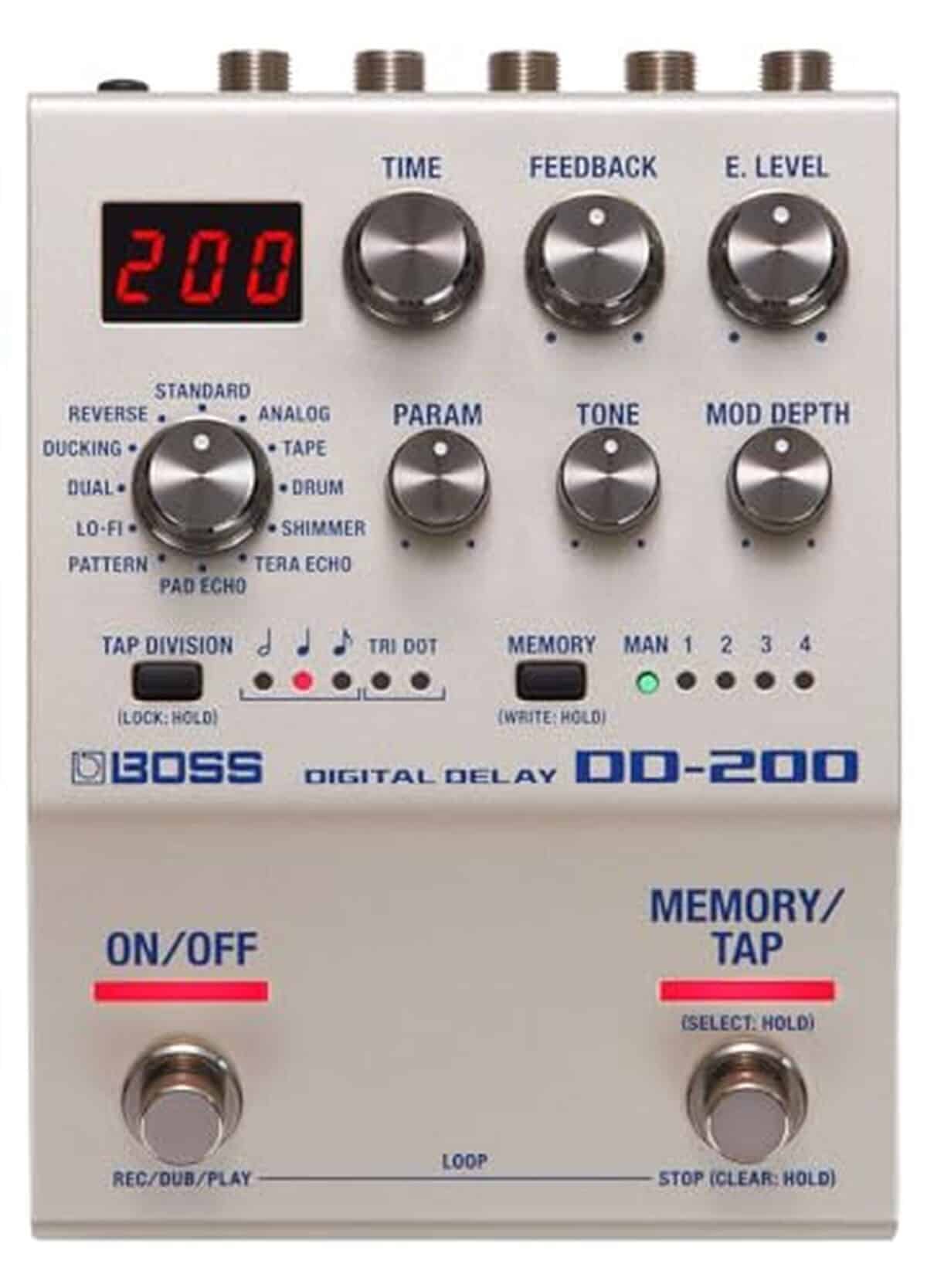 Test : pédale Digital Delay DD-200 BOSS, simplicité et rapidité des réglages