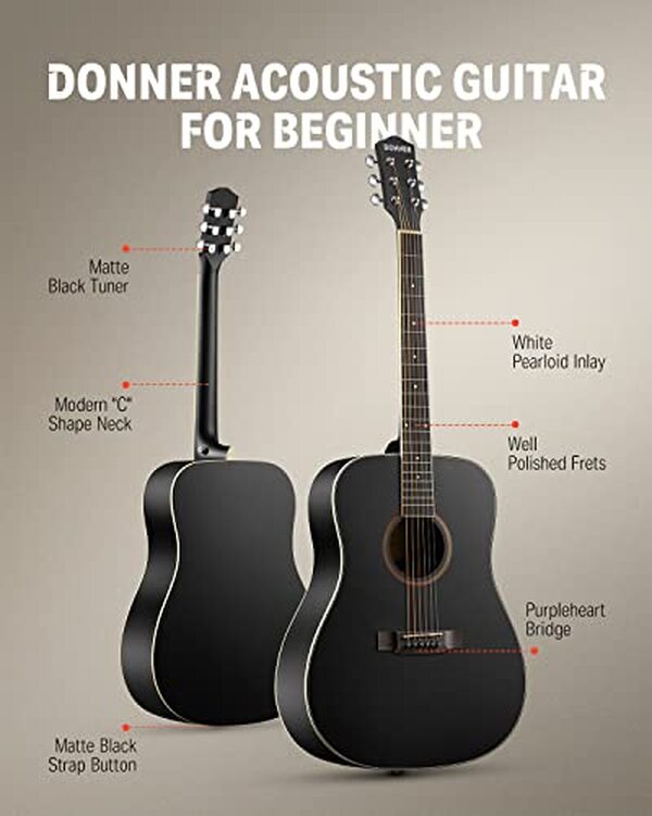 Découvrez notre test détaillé de la guitare acoustique Donner dreadnought 41 pouces : qualité sonore, construction et performances pour tous les niveaux. 